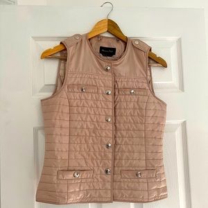 Massimo Dutti Champagne Vest Womens Small
